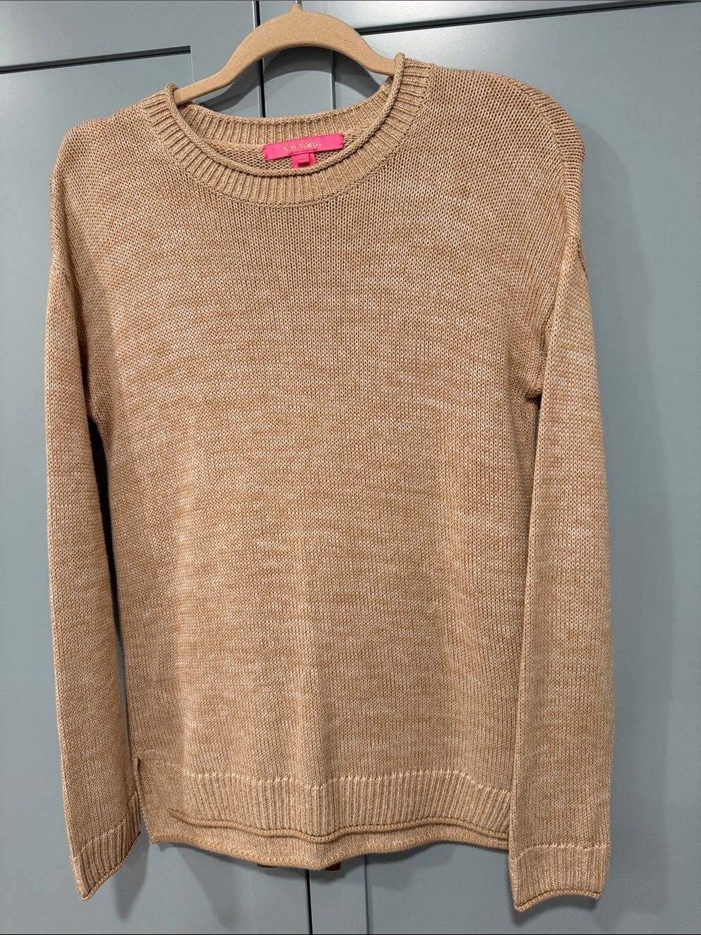 Lilly Pulitzer Scoopneck Sweater in Camel Tan